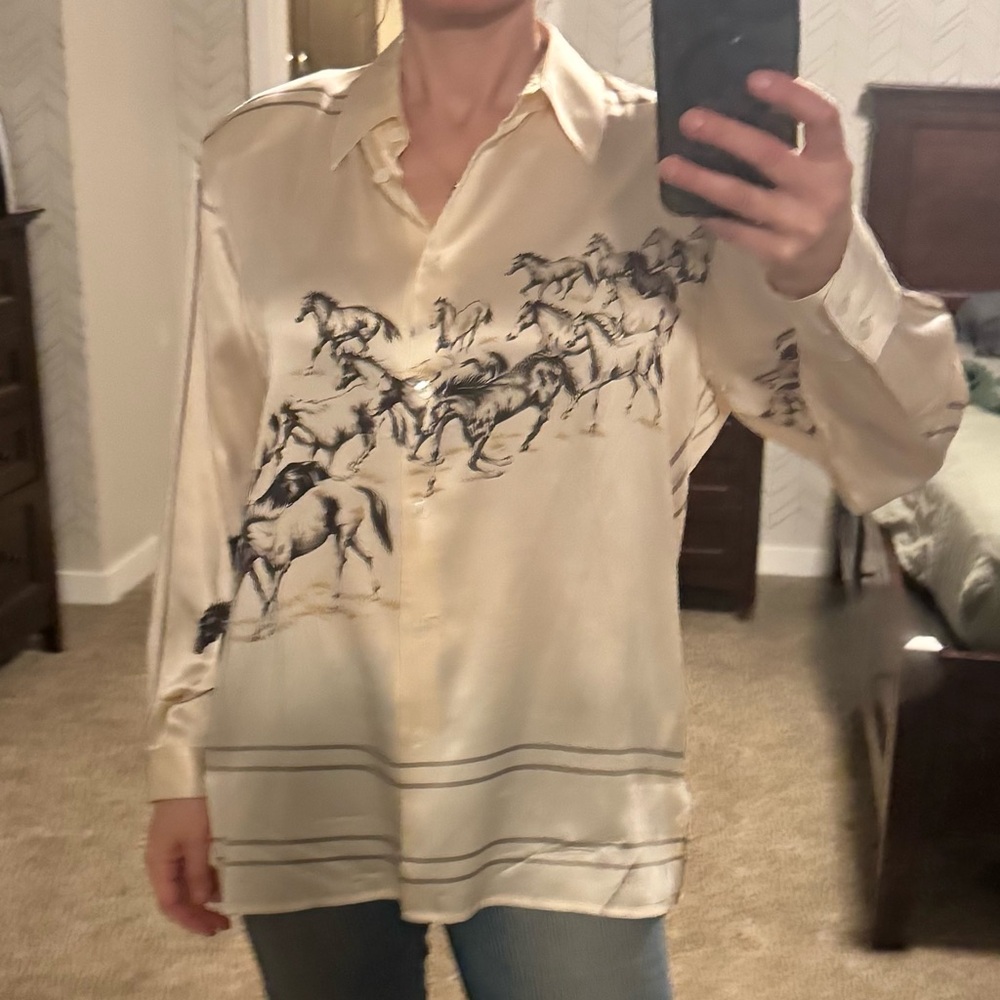 Vintage Paolo Santini Silk Horse Blazer​​​
